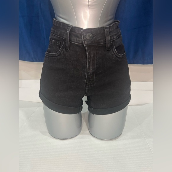Aeropostale High Waist Black Denim Shorts - Picture 1 of 6